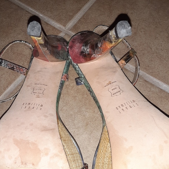 Green Python print heels - Picture 4 of 5